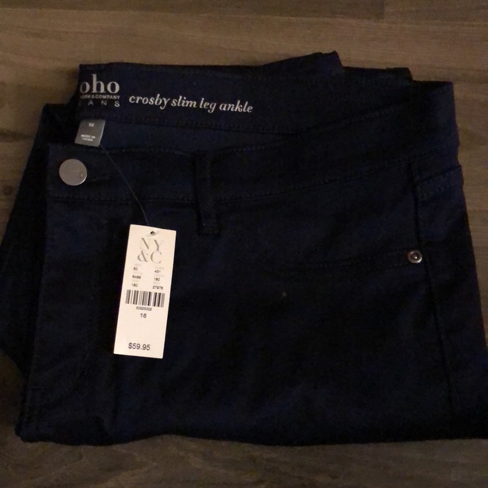 Size 16 New York & Company Dark Denim Jeans